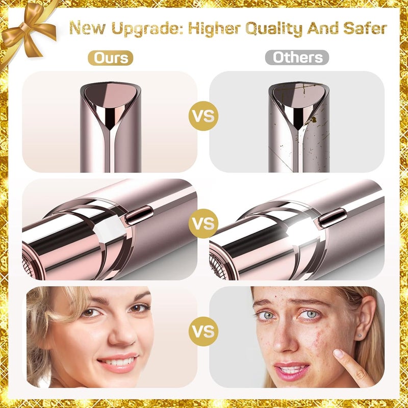 gurelax Facial Hair Remover for Women, Painless Hair Removal Device(with 2 x Replacement Heads) -Best Touch Face Shaver for Mother/Wife/Girlfriend, Electric Razors for Upper Lip, Chin - Image 5